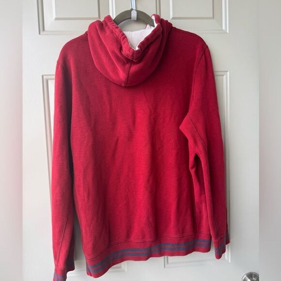 Abercrombie & Fitch Hoodie Sz S Red Moose Logo Pullover Sweatshirt Y2K Vtg 90s - Picture 2 of 5